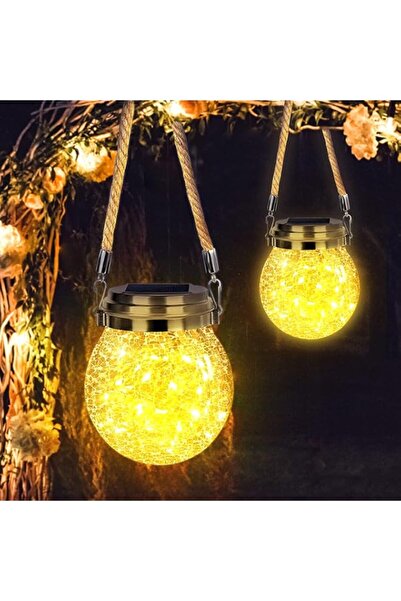 Generic WIND STAR Solar Lantern Outdoor 2 Pack, Solar Hanging Lantern with 30...