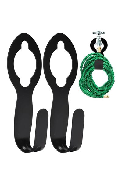 Generic YelaJoy 2-Pack Metal Garden Hose Holder, Rust-Resistant Wall Mount wi...