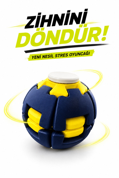 Lmz Design Basınca Dönen Kinetik Topaç Oyuncak Çubuklu Forma Stres Topu
