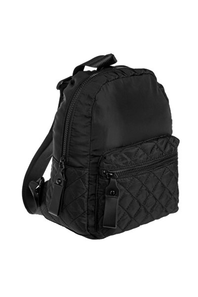 OEM Rucsac matlasat de damă din nailon negru 21x14x27cm