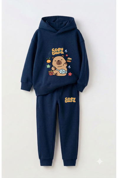 Let's Wear Capypara printed sweatshirt set