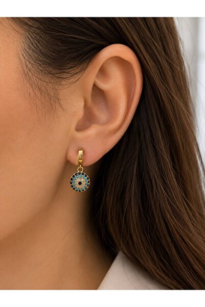 stainless steell Nazar Boncuğu Steel Earrings