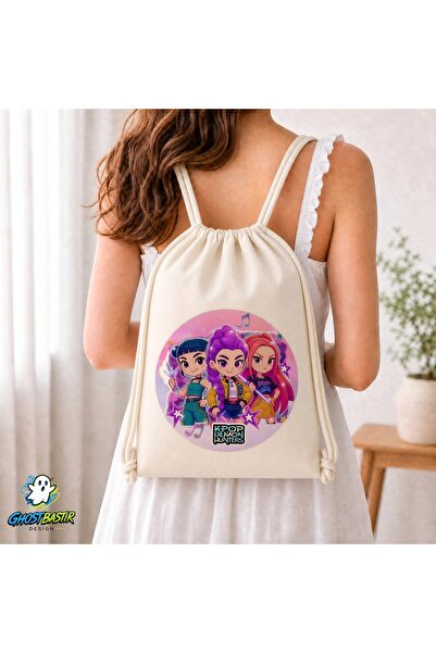 Ghostbastır Design K-Pop Demon Hunters lanena torba sa vezicom C126