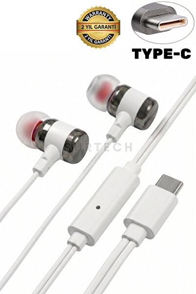 SURTECH Kablolu Kulaklık Type-C Premium Kulak İçi Mikrofonlu Kulaklık iPhone ...