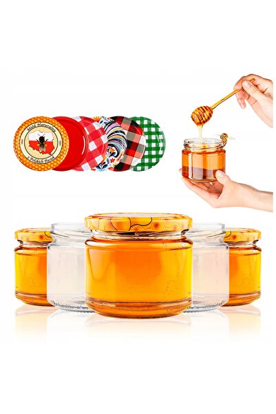 SuperButelki Set Borcane din Sticla cu Capace cu Surub, 330 ml, Multicolor, p...