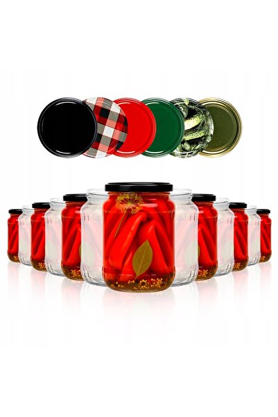 SuperButelki Set Borcane din Sticla cu Capace cu Surub, 720 ml, Multicolor, p...