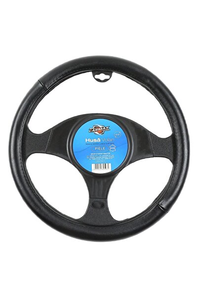 OEM Κάλυμμα τιμονιού Carmax, γνήσιο δέρμα, μαύρο, Δ 37 - 41 εκ.