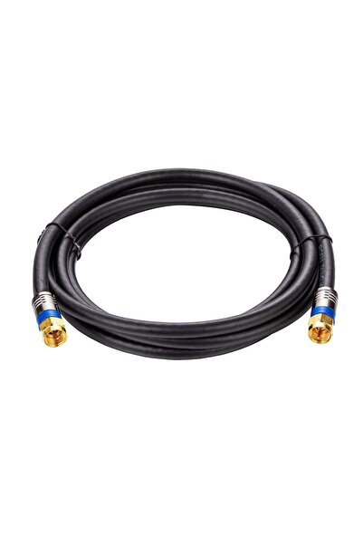 OEM Cablu TV Hoff, coaxial, RG6, cu conector tata - tata, 3 m, negru