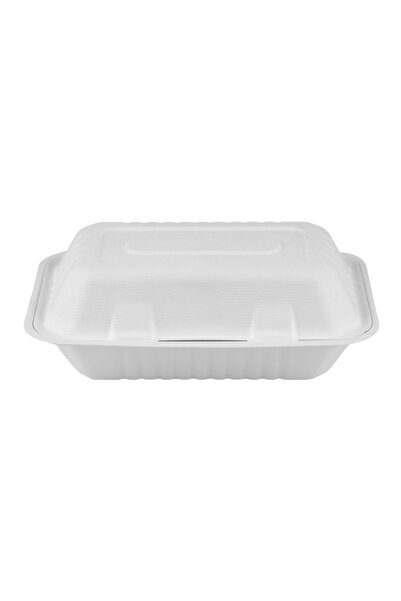 OEM Caserole din trestie de zahar, Biodeck, alb, 23 x 15 cm, set 25 bucati