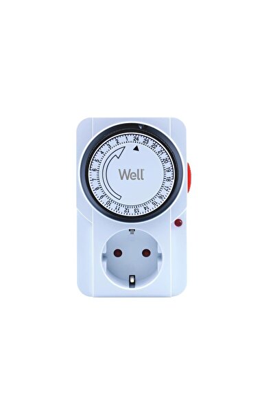 OEM Well TIMER-MEC-04-WL механичен програмируем контакт, 16 А, за вътрешна уп...