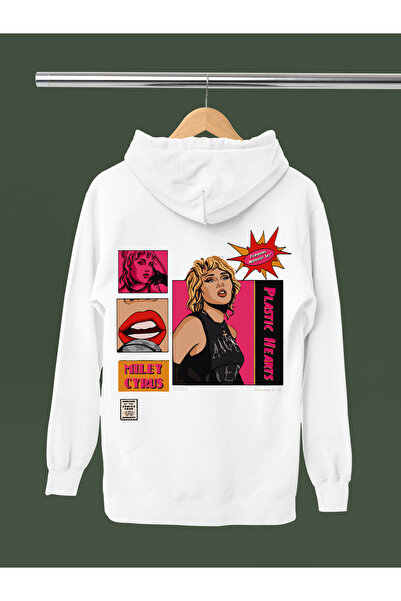 MAGORS Miley Cyrus Printed Cotton Long Sleeved 3-Yarn Hooded Sweatshirt