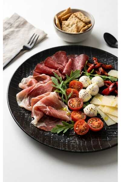 Generic Brand Por Land Porcelain Alumilite Dark Grille - Serving Plate 25 cm ...