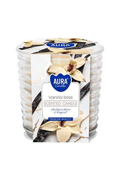 AURA Set 2 x Lumanare Parfumata in Pahar Spirala, Vanilla Bliss, Timp de Arde...