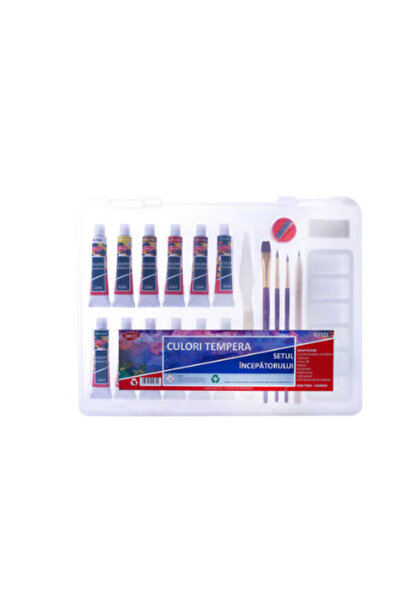 daço Daco Tempera, Set pentru începători, 21 de piese, Non-toxic, Culori lava...