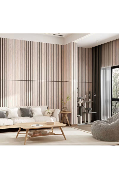 Deliny Panou decorativ 3D cu lamele – Rolă mare 300 x 40 cm, Textură de lemn, Ușor de instalat