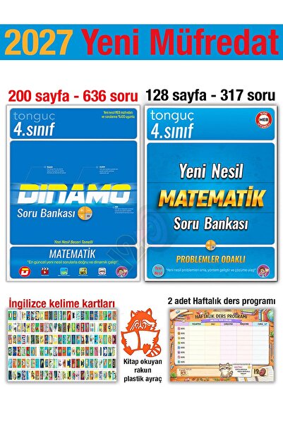 Tonguç Yayınları 4. Sınıf Matematik 2027 Dinamo Soru Bankası Yeni Nesil Seti ...