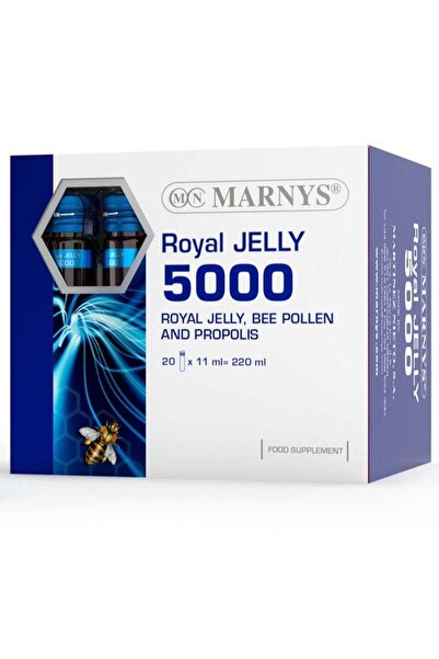 Marnys رويال جيلي 5000 - غذاء ملكات النحل، حبوب لقاح النحل والبروبوليس - 20 ز...