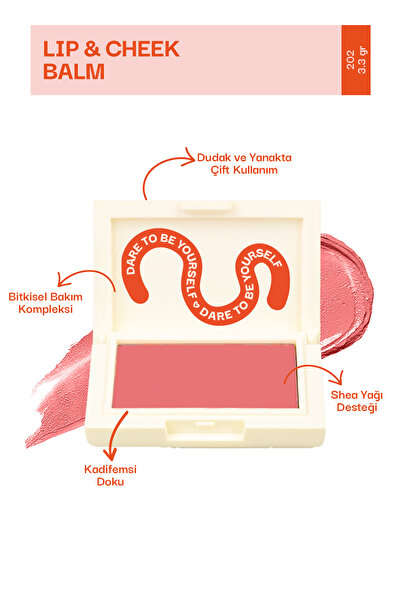 cha cha Lip & Cheek Balm | Pembe Dudak ve Yanak Balmı