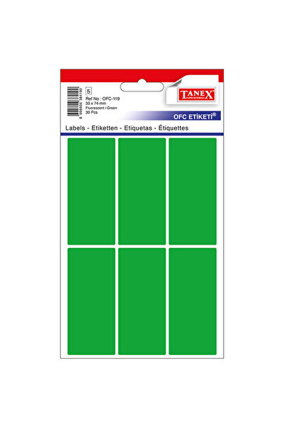 MC Micostore Etichete 33*74mm colturi rotunde verzi 30/set tanex