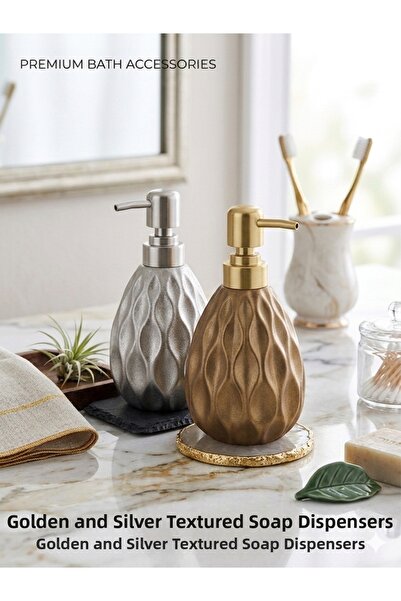 kasımoğulları concept Antique 2-Piece Gold, Silver, Bronze Textured Luxury Li...