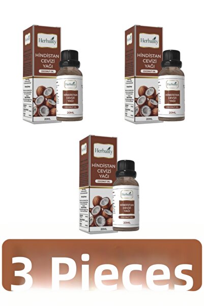 herbalıty زيت جوز الهند 20 مل 3*قطعة
