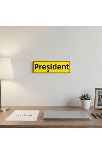 EGATOPTAN President Written Decorative Sign 25Cmx8Cmx4Mm