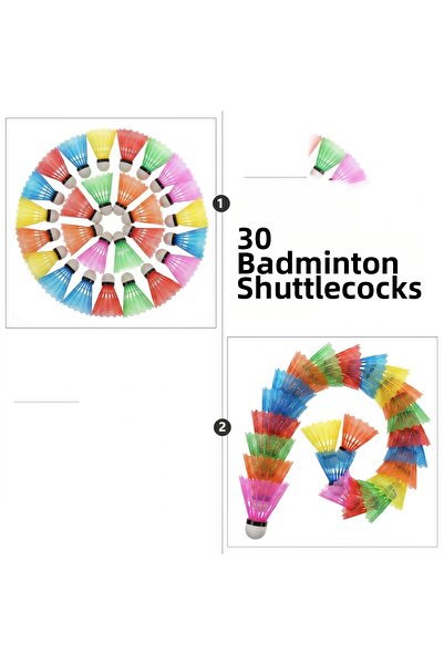 Zivvo 30 Pcs Badminton Balls Plastic Unisex for Team and Individual Sports