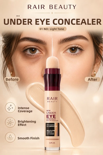 RAİR BEAUTY إسفنجة كونسيلر مكثفة للاستخدام تحت العين - كونسيلر بلون فاتح