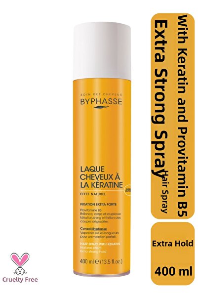 BYPHASSE Byphasse, Σπρέι Μαλλιών, Για Styling, Εξαιρετικά Δυνατό Κράτημα, 400 ml