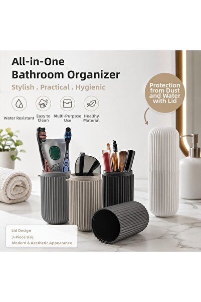 HB LİFE 3-Piece Travel Organizer Box |   Toothbrush, Cosmetics and Glasses Ca...