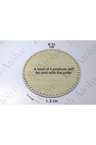 Db Atölye Bulk Round Rattan Weaving Plate 3 Pieces Ø25 Maple Color - Rattan B...