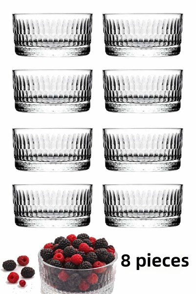plentiful Jiana Rain Cam Presentation Bowl Set of 8 – for Desserts and Snacks