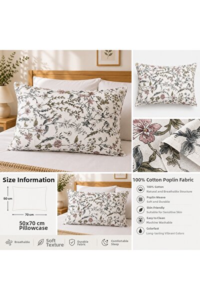 DOĞA EV TEKSTİLİ Doğanın Tüm Renkleri 2-Pack Pillowcases 50X70 - 100% Cotton ...