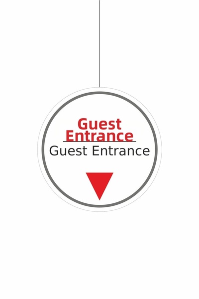 Gokco Guest Entrance Turnabout Warning Sign Administrative Building Office Si...
