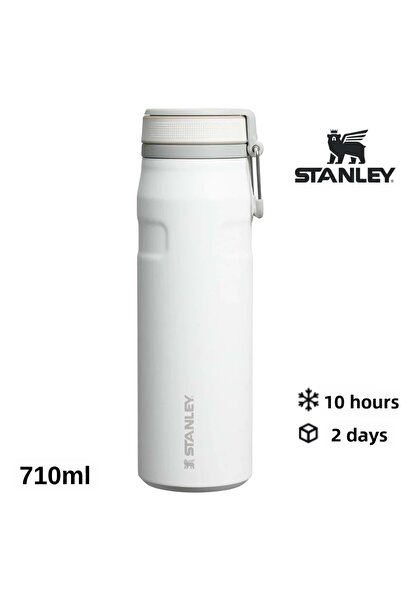 Stanley ترموس آيس فلو تويست فليب سعة 0.71 لتر، كوب ترموس للتخييم، قارورة بيضاء
