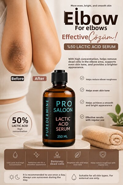 Puredermine Pro Saloon Lactic Acid Serum 250 ml – Professional Care Serum Tha...