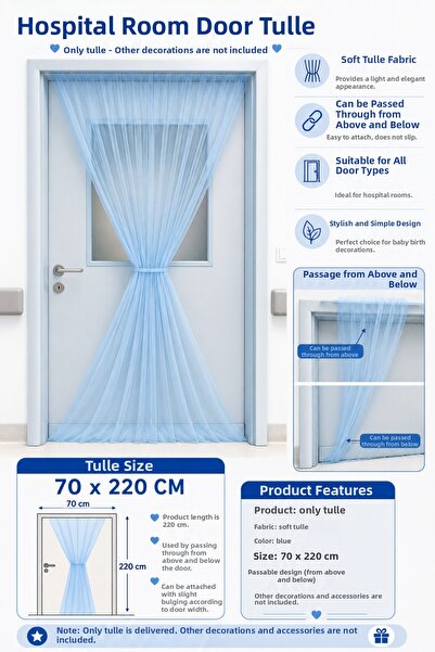 HAPPYLOOPPARTY Hospital Room Door Decoration 70X220 cm Baby Boy Baby Girl Bab...