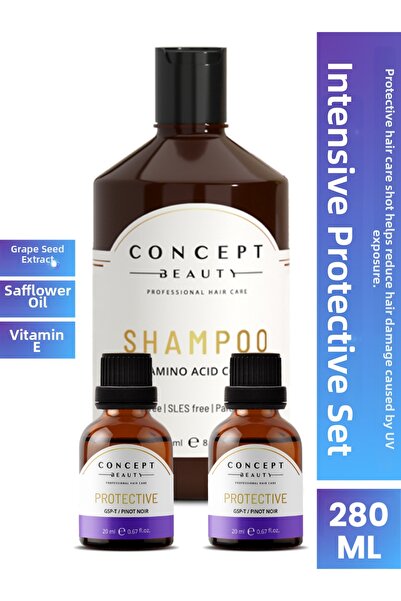 Concept Beauty شامبو العناية بالشعر الوقائي المكثف - شامبو طبيعي عضوي خالٍ من...