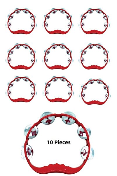 Mestore 10 Pieces of 6 Metal Bell Henna Night Tambourine Henna Supplies