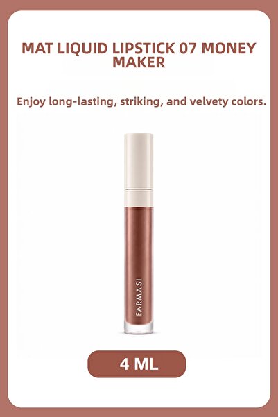 Farmasi Long-Lasting Velvety Texture Matte Liquid Lipstick |   07 Monkey Maker