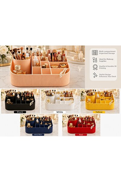 MYE TEKNOLOJİ 3D Printing Multi-Compartment Makeup Organizer Cosmetic and Bru...