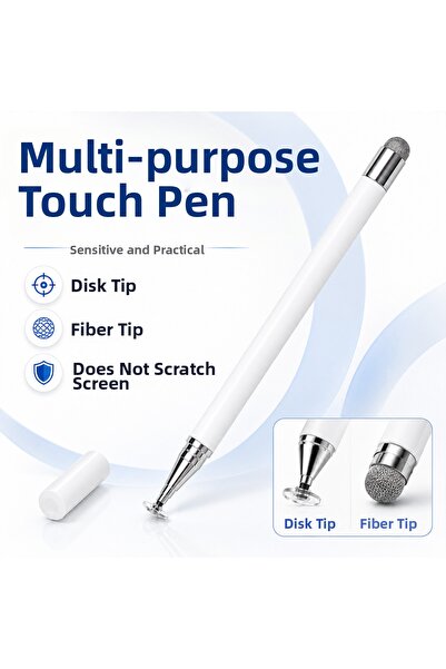 Sneezy Dual Tip Touch Pen Disc Fiber Tip Compatible with Samsung Galaxy Tab A...