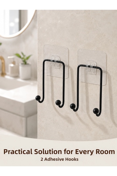 shopwave Krm 2-Piece Adhesive Wall Hanger for Kitchen, Bathroom and Home Krm
