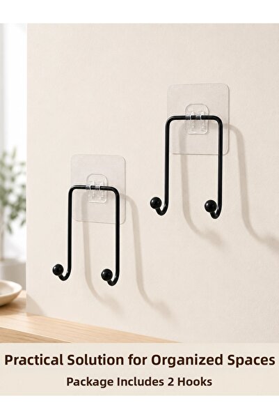 shopwave Krm 2 Pieces Adhesive Wall Hanger Practical Multi-Purpose Organizer ...