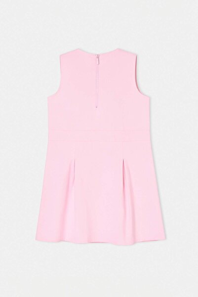 TRENDYOLKIDS Rosa kurzes/Mini-Kleid mit glatter Webung TKDSS26EL00002