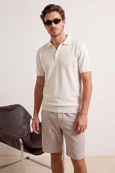 Trendyol Kollektion Ecru Regular/Normal Cut Special Yarn Premium Basic Strick...