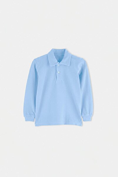 TRENDYOLKIDS Blue Plain Knitted T-Shirt Tkdaw27Ts00005