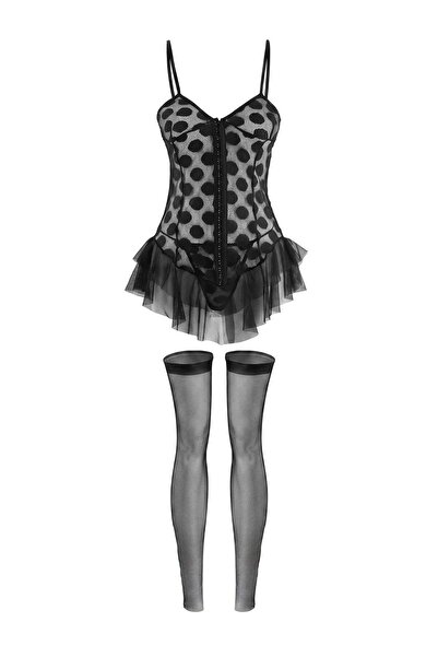Trendyol Collection Black Tulle Plain Babydoll Thmaw27Ll00012