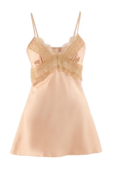 Trendyol Collection Yellow Satin Plain Babydoll Thmaw27Ll00013