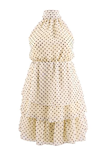 Trendyol Curve Rochie țesută crem, mărime mare TBBSS26AH00354